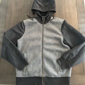 Banana Republic Charcoal and Black Zip-Up Jacket